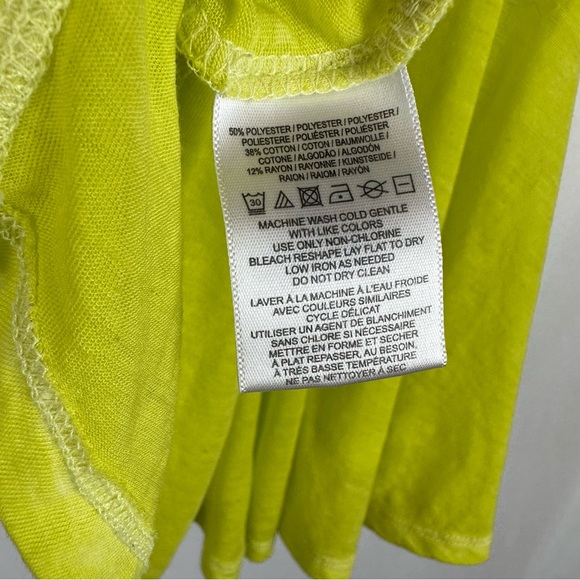 Free People 'We The Free' Neon Yellow Sheer Tank Top - Picture 6 of 6